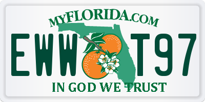 FL license plate EWWT97