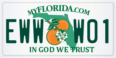 FL license plate EWWW01