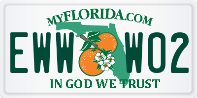 FL license plate EWWW02