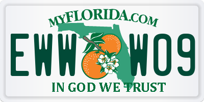 FL license plate EWWW09