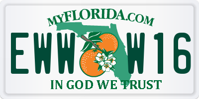 FL license plate EWWW16