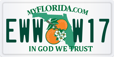 FL license plate EWWW17