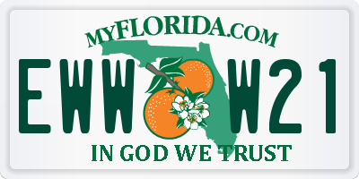 FL license plate EWWW21