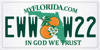 FL license plate EWWW22