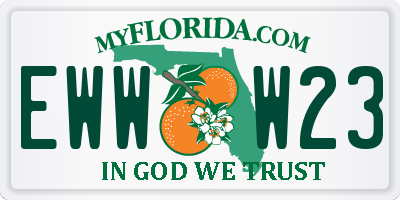 FL license plate EWWW23