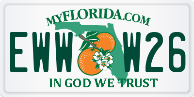 FL license plate EWWW26