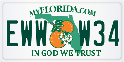 FL license plate EWWW34