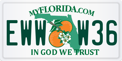 FL license plate EWWW36