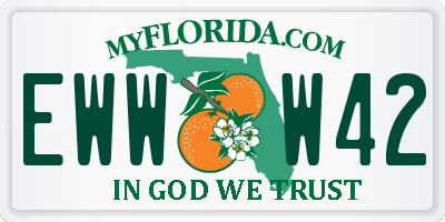 FL license plate EWWW42