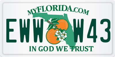 FL license plate EWWW43