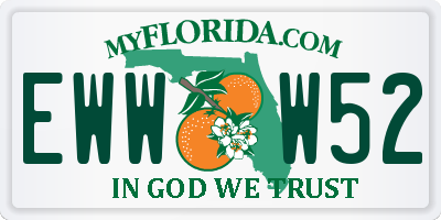 FL license plate EWWW52