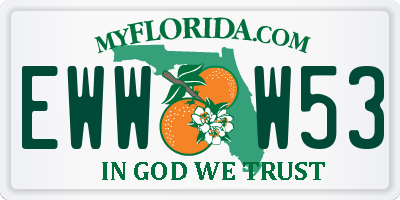 FL license plate EWWW53