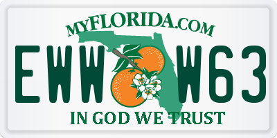 FL license plate EWWW63