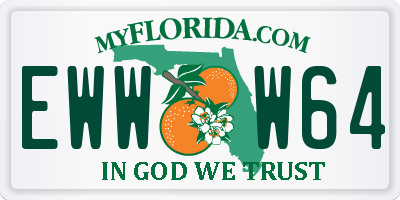 FL license plate EWWW64