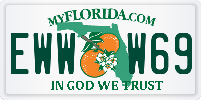 FL license plate EWWW69