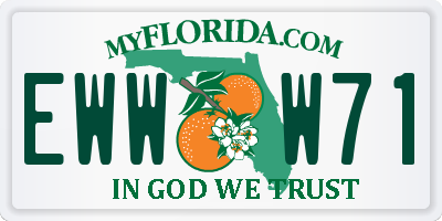 FL license plate EWWW71