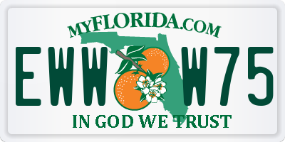 FL license plate EWWW75