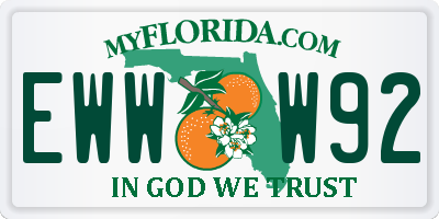 FL license plate EWWW92