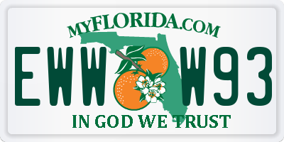 FL license plate EWWW93