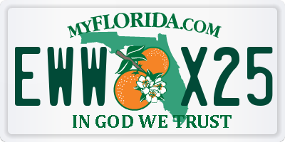 FL license plate EWWX25
