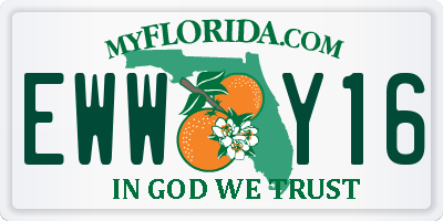 FL license plate EWWY16