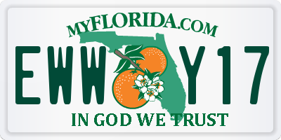 FL license plate EWWY17