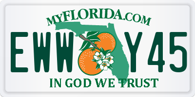 FL license plate EWWY45