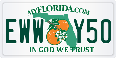 FL license plate EWWY50