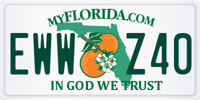 FL license plate EWWZ40