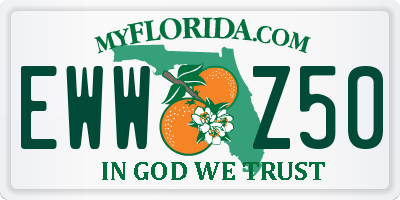 FL license plate EWWZ50