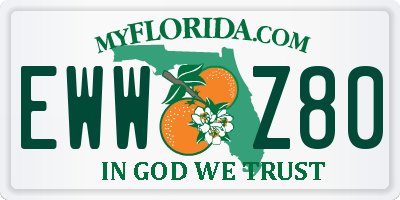 FL license plate EWWZ80