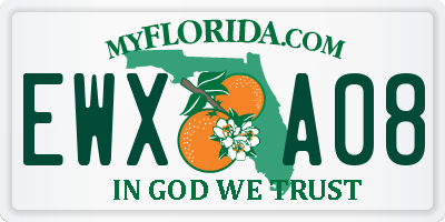 FL license plate EWXA08