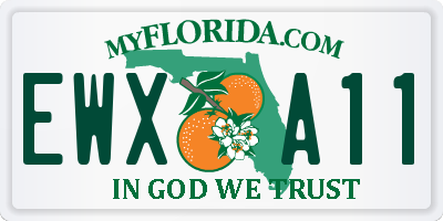 FL license plate EWXA11