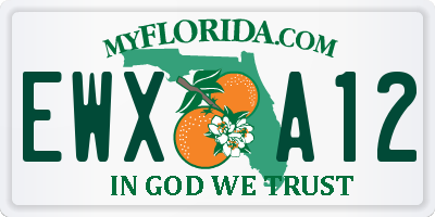 FL license plate EWXA12