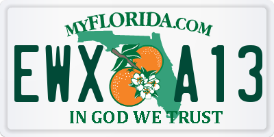 FL license plate EWXA13