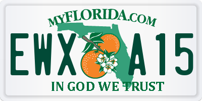 FL license plate EWXA15