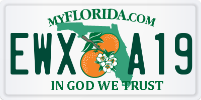 FL license plate EWXA19