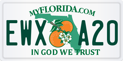 FL license plate EWXA20