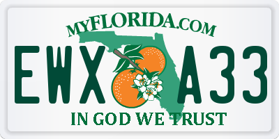 FL license plate EWXA33