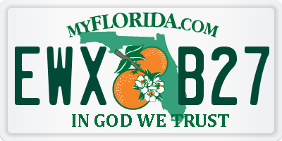FL license plate EWXB27