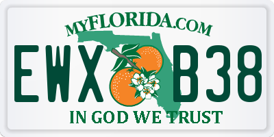 FL license plate EWXB38