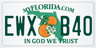 FL license plate EWXB40