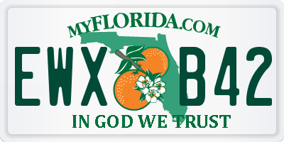 FL license plate EWXB42