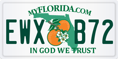 FL license plate EWXB72
