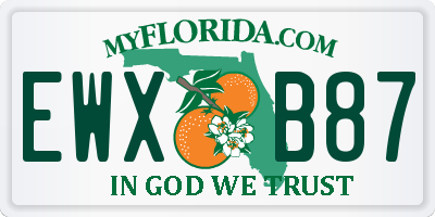 FL license plate EWXB87