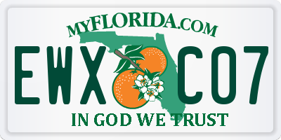 FL license plate EWXC07