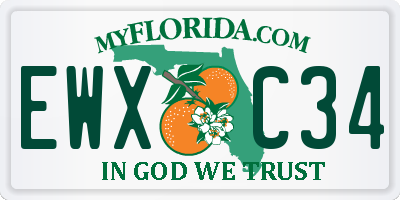 FL license plate EWXC34