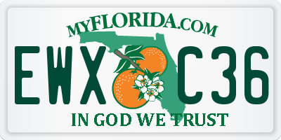 FL license plate EWXC36