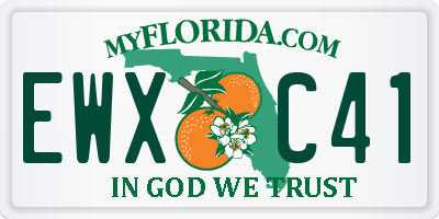 FL license plate EWXC41