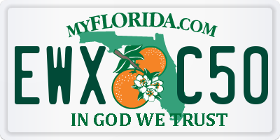 FL license plate EWXC50